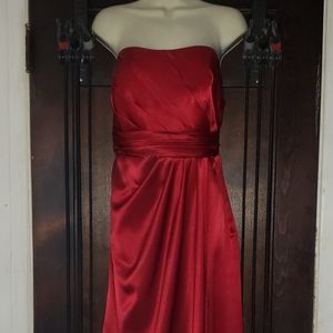 Apple Red Bridesmaid Dress/Long-Davids Bridal